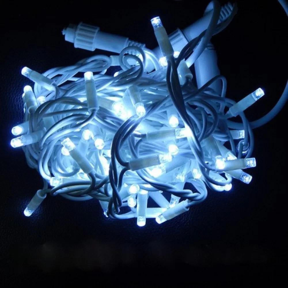 Гірлянда вулична Нитка LED 160 білий дріт Холодний білий (1-471-140)