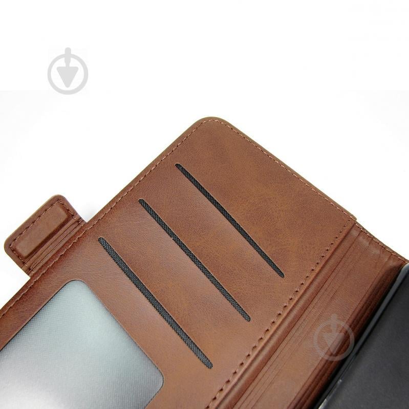 Чохол-книжка Leather Wallet для Nokia 9 PureView Коричневий (hub_kvvd49486) - фото 5