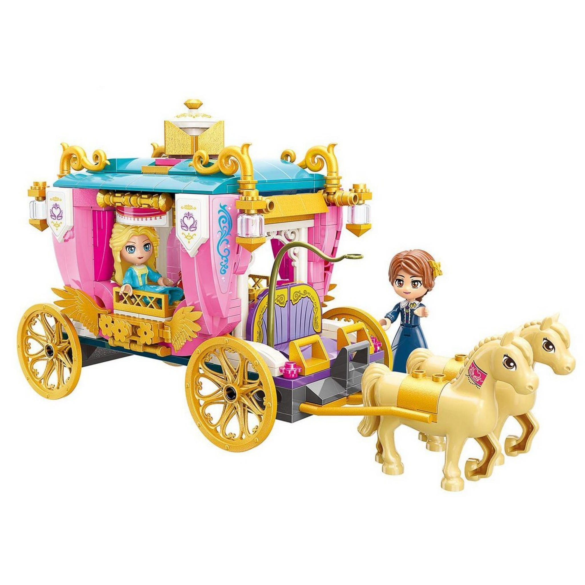 Конструктор Qman Princess Leah 2614 Карета с лошадьми 458 деталей (2614)