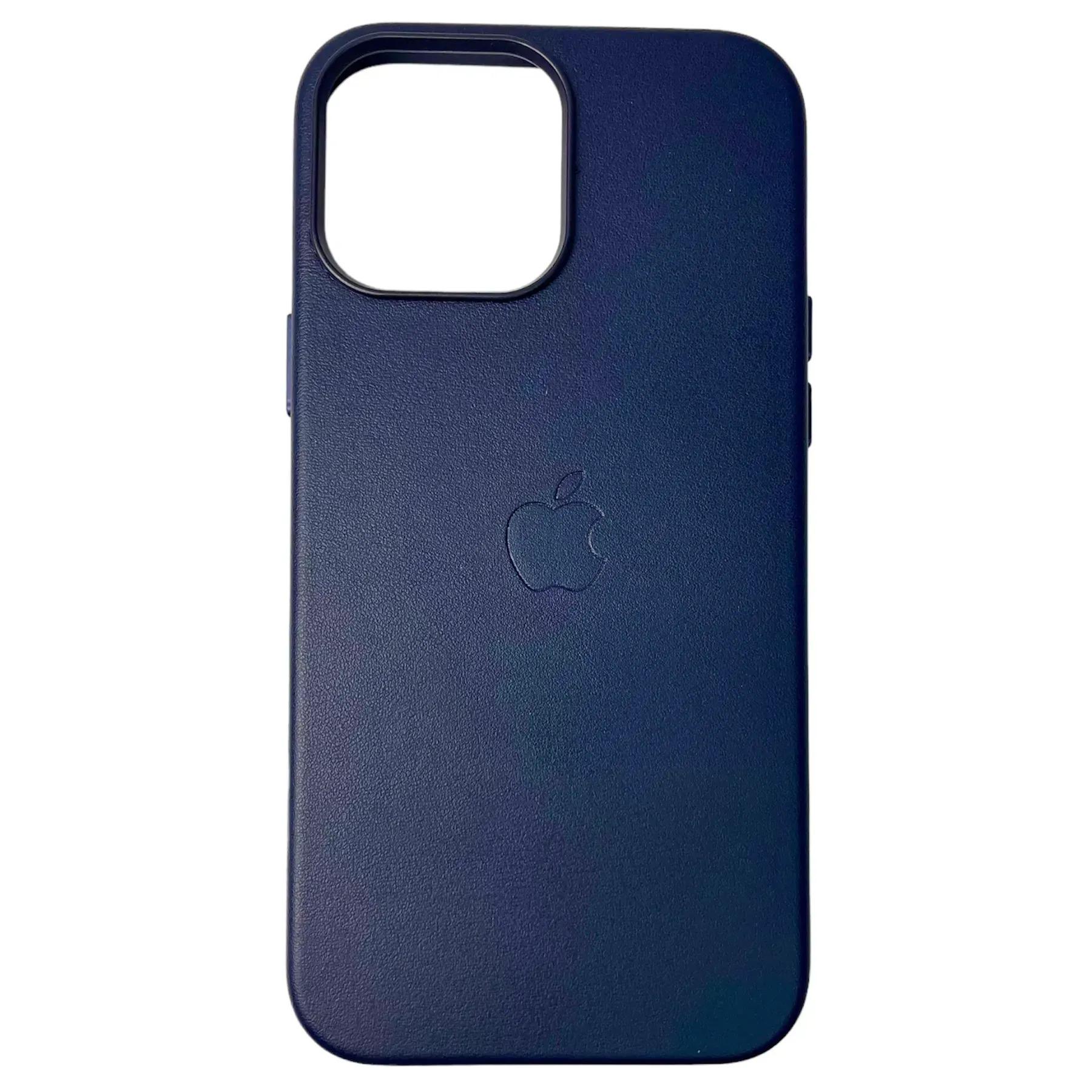 Чехол для телефона iPhone 16 Plus Leather Case With Magsafe Синий (80316)