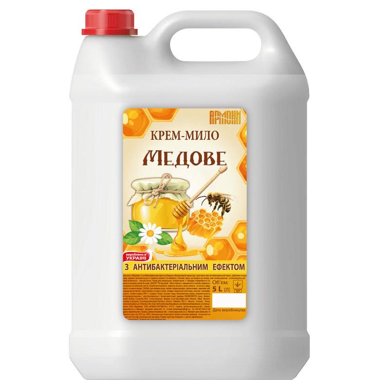 Крем-мыло жидкое АРМОНИ Медовое с антибактериальным эффектом 5 л (5342)