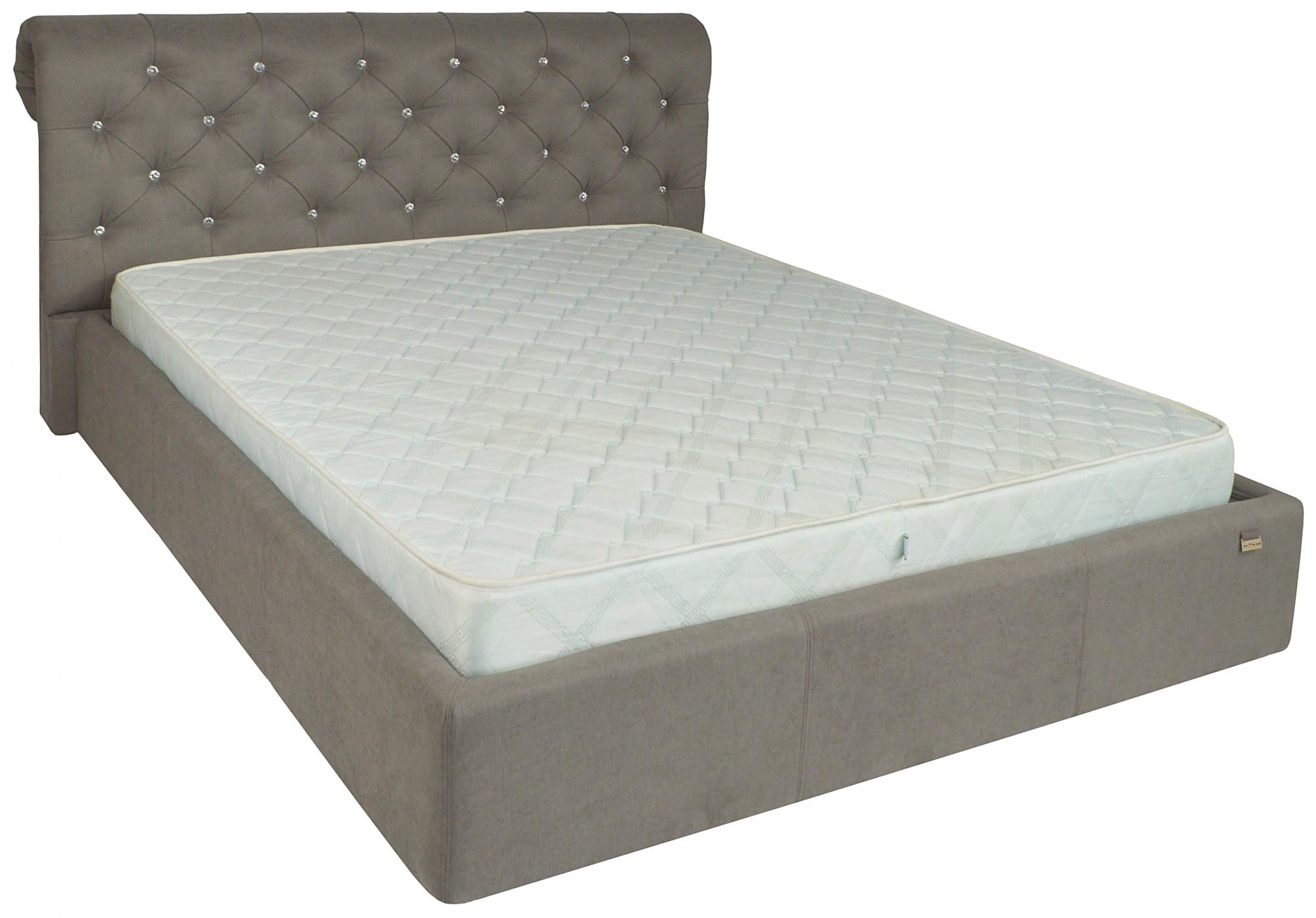 Кровать с подъемным механизмом двуспальная London Comfort Fibril 12 C1 180х190 см Серый