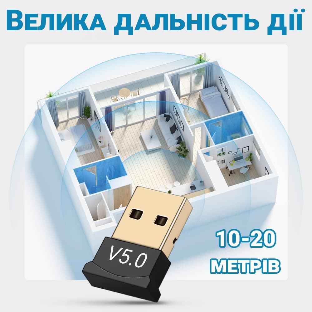 Адаптер Bluetooth 5,0 Addap UBA-03 беспроводной Usb переходник ПК - фото 6
