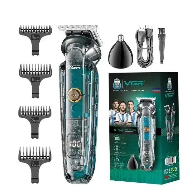 Машинка для стрижки беспроводная VGR V-949 2в1 USB и триммер (8820)