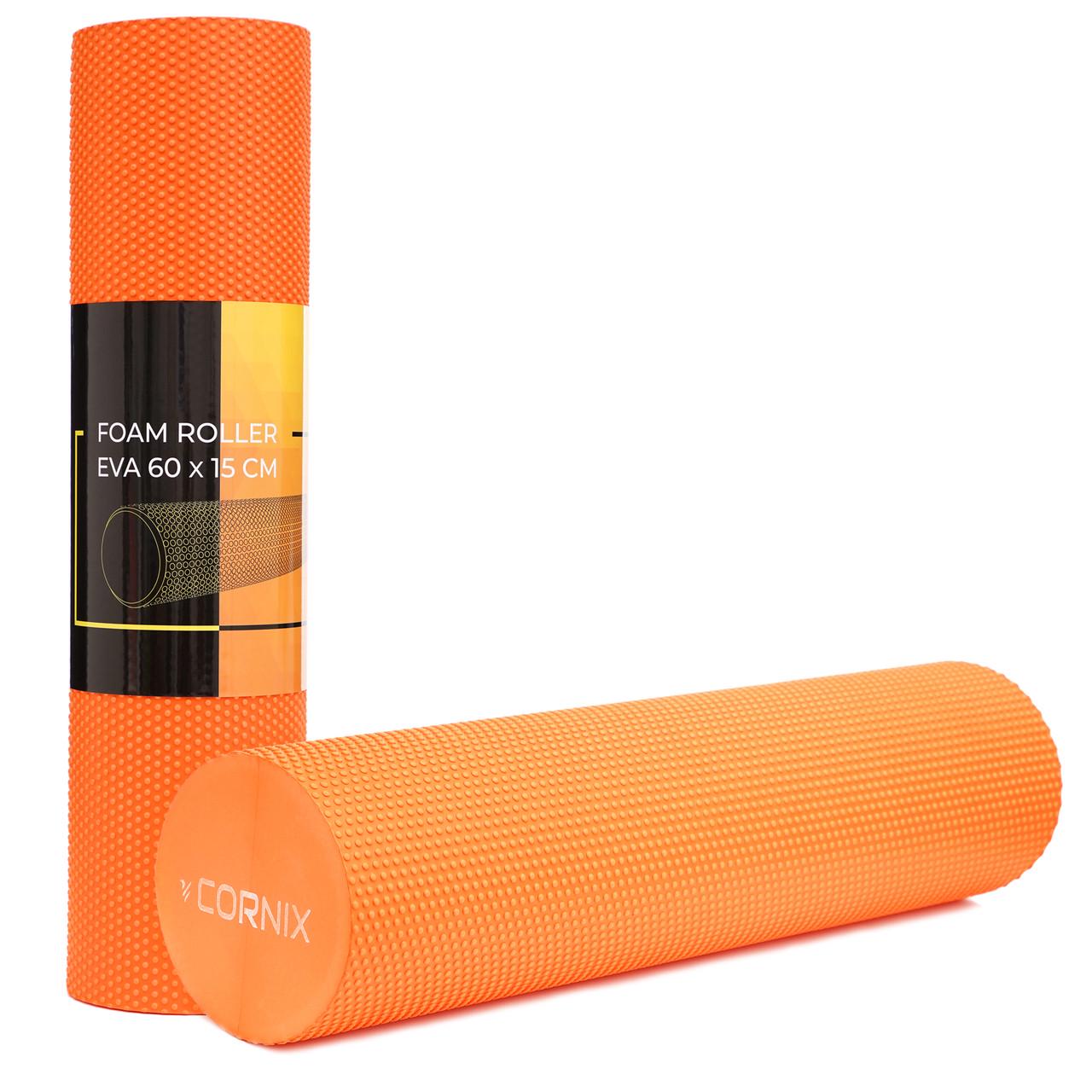 Масажний ролик Cornix EVA+ 60x15 см XR-0307 Orange (2375572267) - фото 11