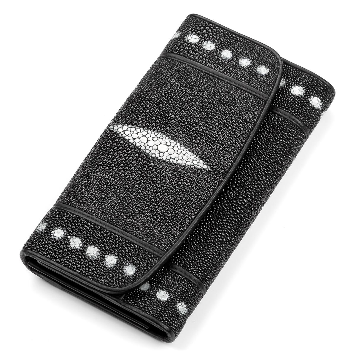 Кошелек женский Stingray leather 18101 кожа Черный