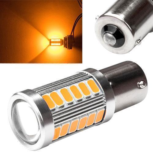 Автомобільна лампа LED 1156 BA15S P21W 33 SMD 5630 Жовте світло (286402) - фото 2 Автомобільна лампа LED 1156 BA15S P21W 33 SMD 5630 Жовте світло (286402) - фото 2