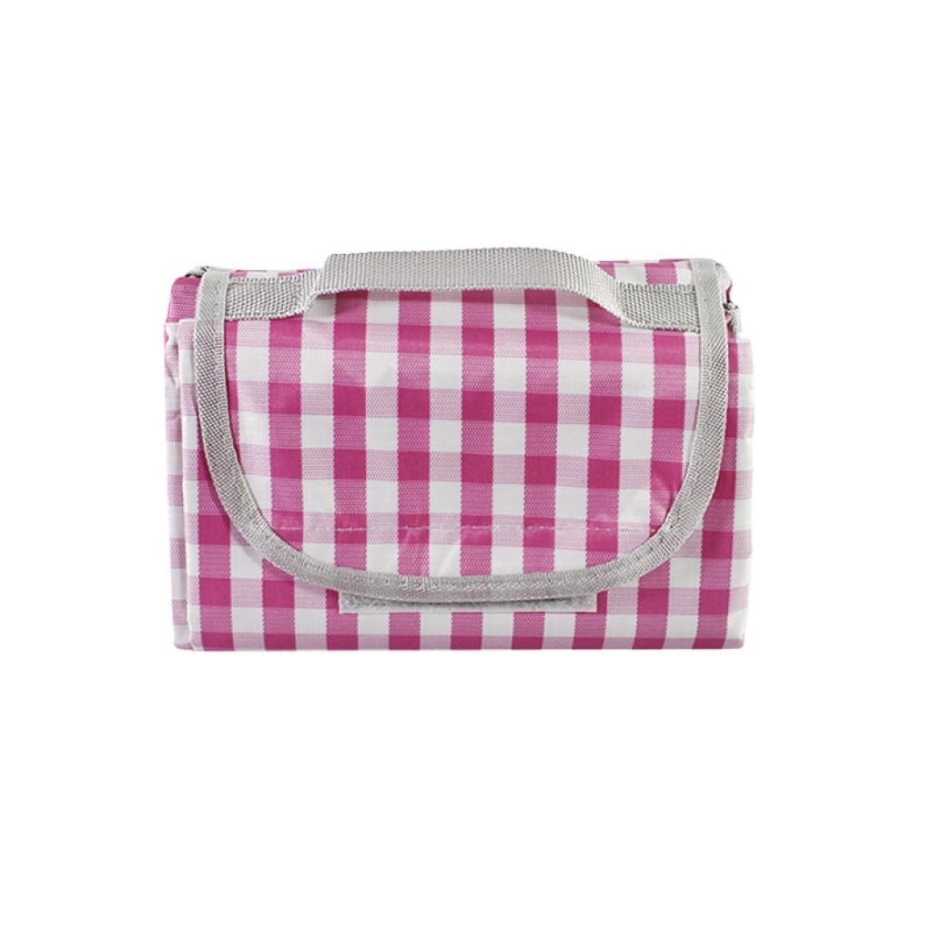 Коврик для пикника Shanpeng Njb-001 Клетка 150x200 см Розовый (1378324)