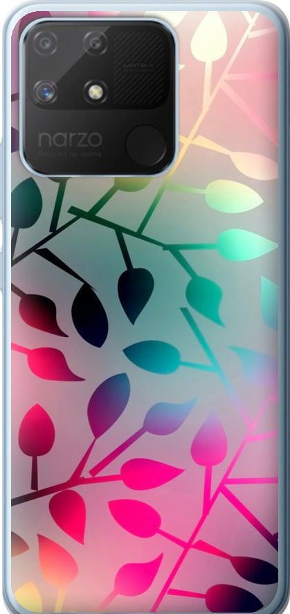 Чехол на Realme Narzo 50A Листья (2235u-2514-42517)