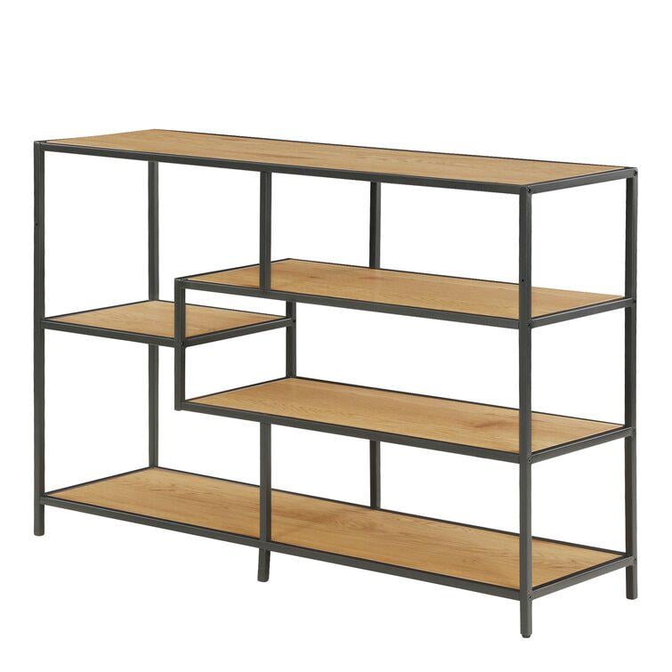 Стеллаж Yudi 1140x780x350 мм Натуральное дерево/Черный (1254088654)