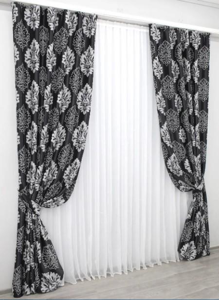 Комплект штор в блекаут/софт 1,5х2,75 м 2 шт. Черный (1273ш) - фото 2 Комплект штор в блекаут/софт 1,5х2,75 м 2 шт. Черный (1273ш) - фото 2