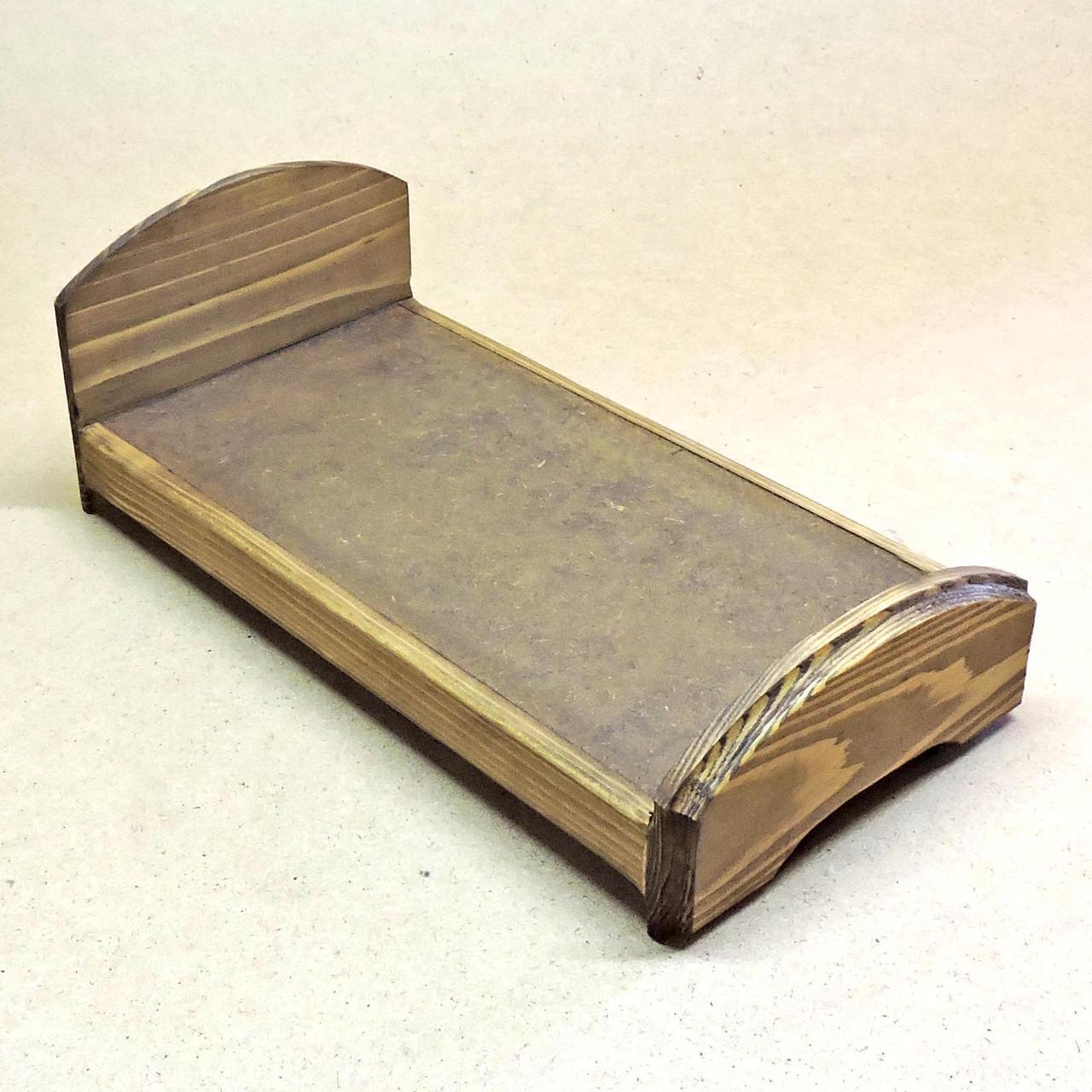 Кровать для кукол из дерева Аврора Капучино (КРТ-000603)