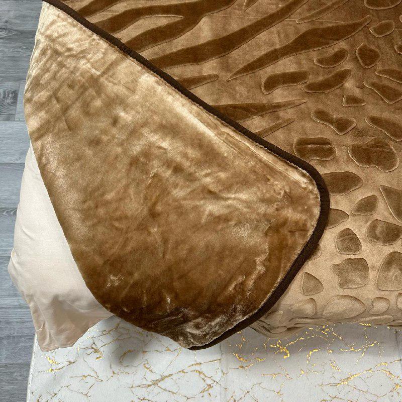 Покрывало на кровать акриловое 200x230 см Светло-коричневый (28857538) - фото 3 Покрывало на кровать акриловое 200x230 см Светло-коричневый (28857538) - фото 3