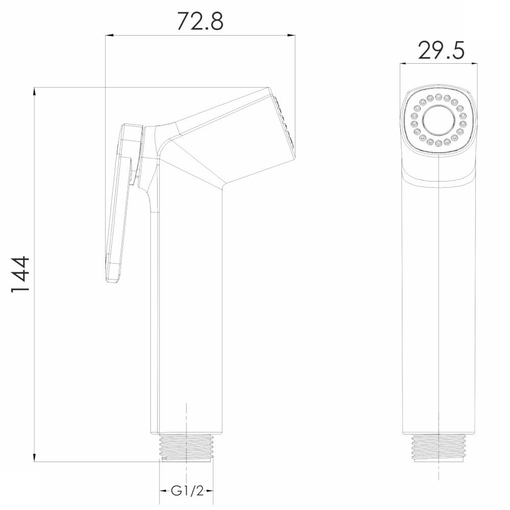 Комплект для гигиенического душа Imprese f03700101LB Белый (173769) - фото 2