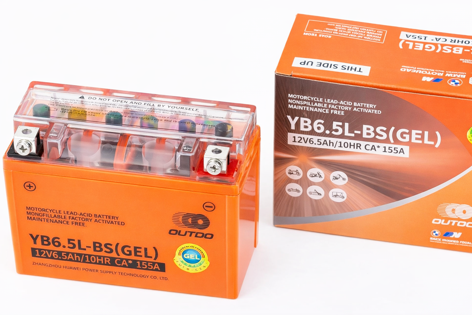 Акумулятор 12V 6,5Ah YB6,5L-BS GEL 140x65x100 мм (348333)
