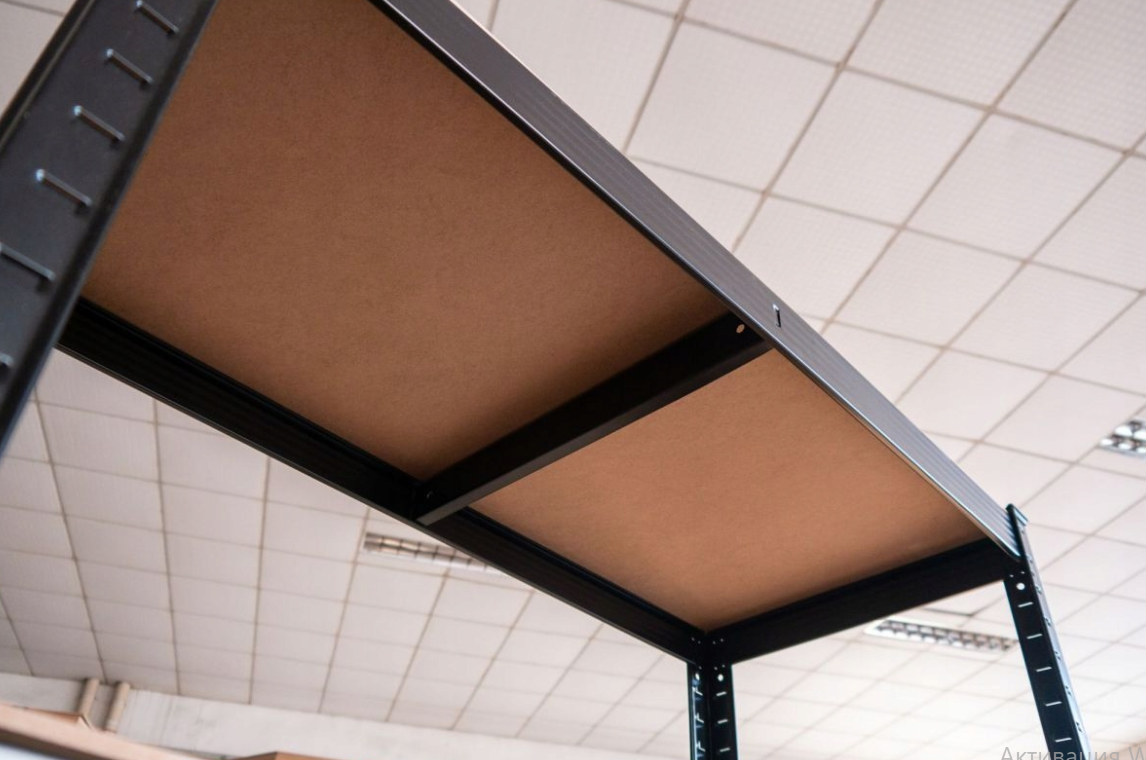 Стеллаж металлический 180х90х40 см 5 полок/до 175 кг на полку Черный (GWI7392) - фото 5