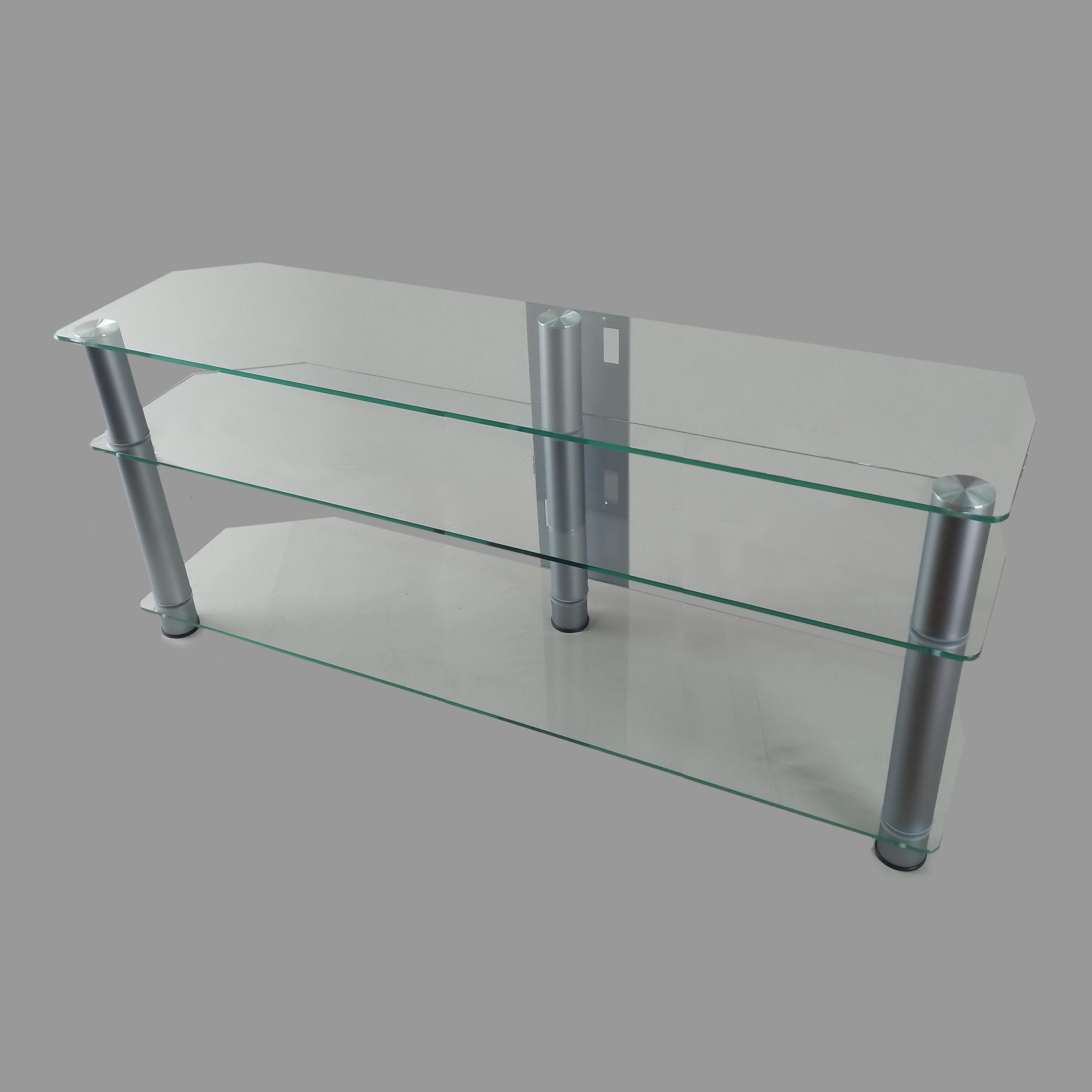 Тумба під телевізор Commus Меридіан MX clear Alm 20-60" 1250х350х575 мм Прозорий/Алюміній (633320129) - фото 2 Тумба під телевізор Commus Меридіан MX clear Alm 20-60" 1250х350х575 мм Прозорий/Алюміній (633320129) - фото 2