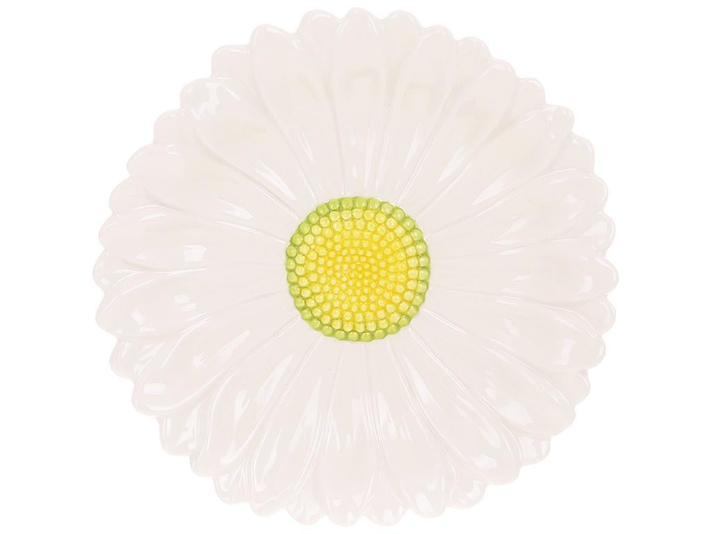 Тарелка керамическая Ромашка 21 см Белый (BDI-928-018)