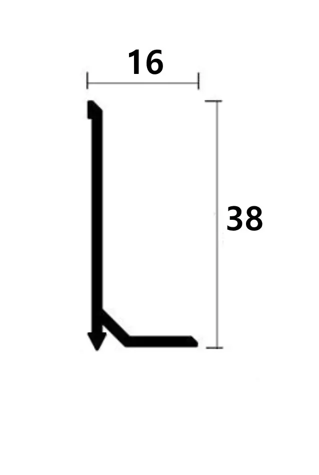 Плинтус алюминиевый накладной Strila SVP-38S 38x16x2600 мм Серебро (26967767) - фото 2 Плинтус алюминиевый накладной Strila SVP-38S 38x16x2600 мм Серебро (26967767) - фото 2