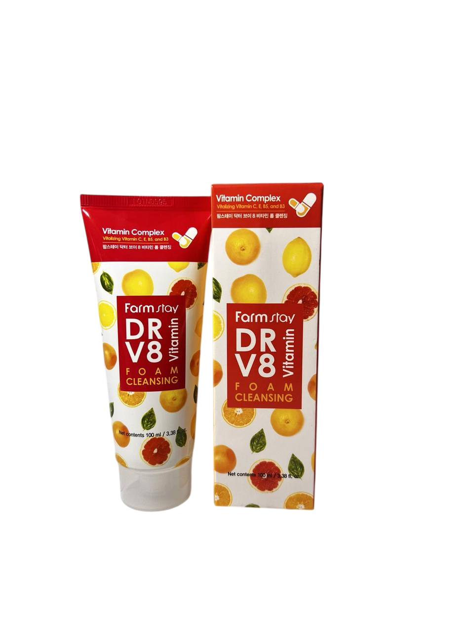 Пінка для вмивання FarmStay DR-V8 Vitamin Foam Cleansing мультивітамінна очищаюча 100 мл (2328489380)