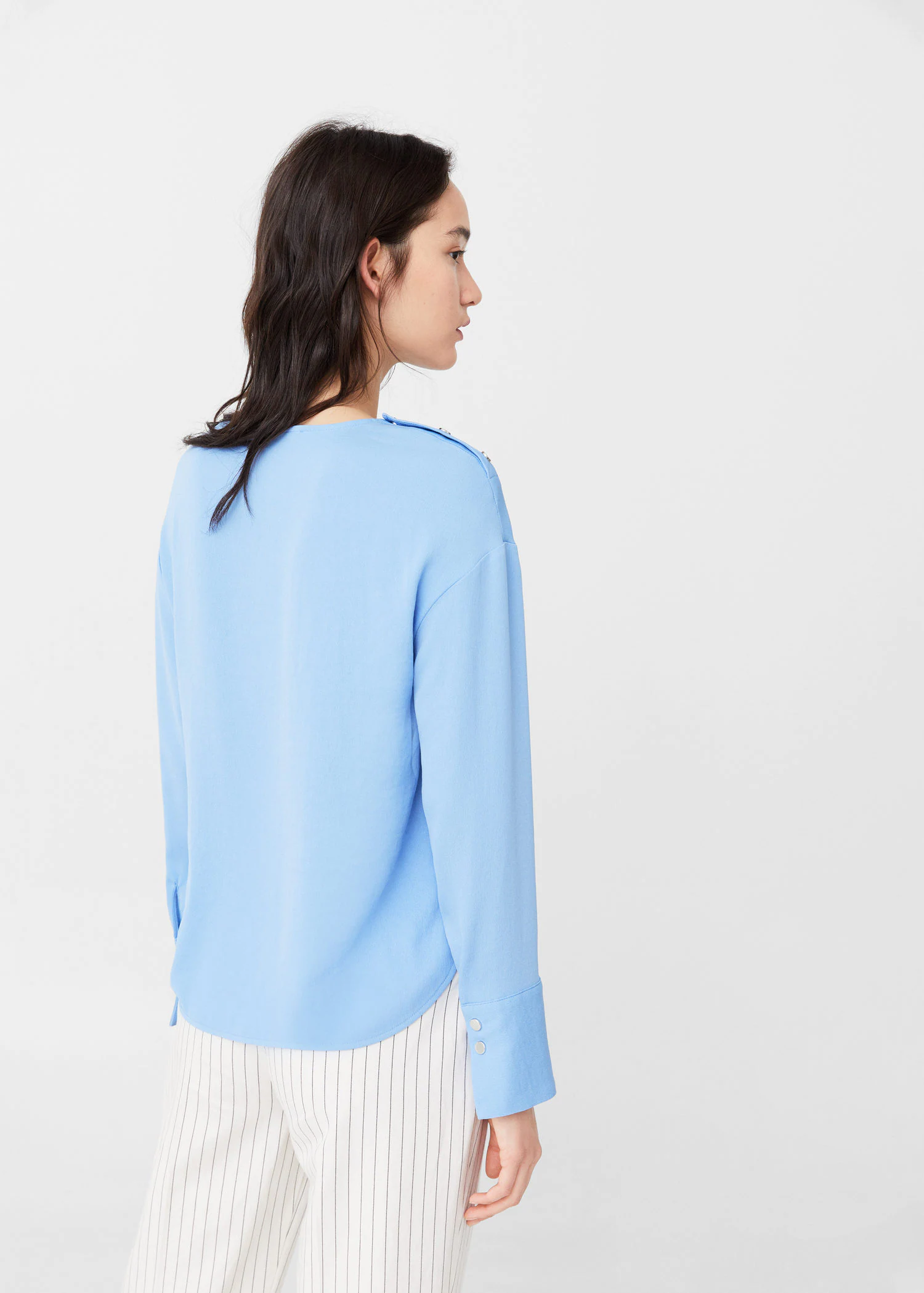 Блузка Mango S Голубой (2000000821290) - фото 3 Блузка Mango S Голубой (2000000821290) - фото 3