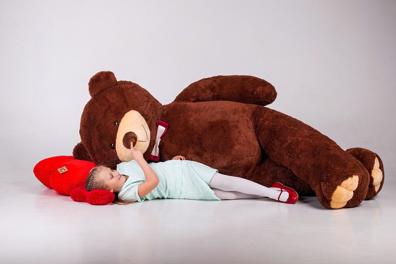 Ведмедик м'який Yarokuz величезний з серцем Вільям 250 см Шоколадний - фото 4 Ведмедик м'який Yarokuz величезний з серцем Вільям 250 см Шоколадний - фото 4