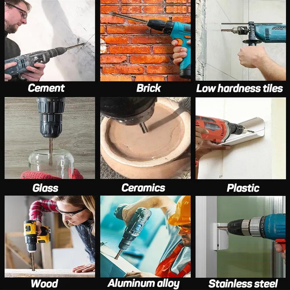 Набор сверл по керамике и стеклу 7 шт. 3/4/5/6/7/8/10/12 мм (452086) - фото 7