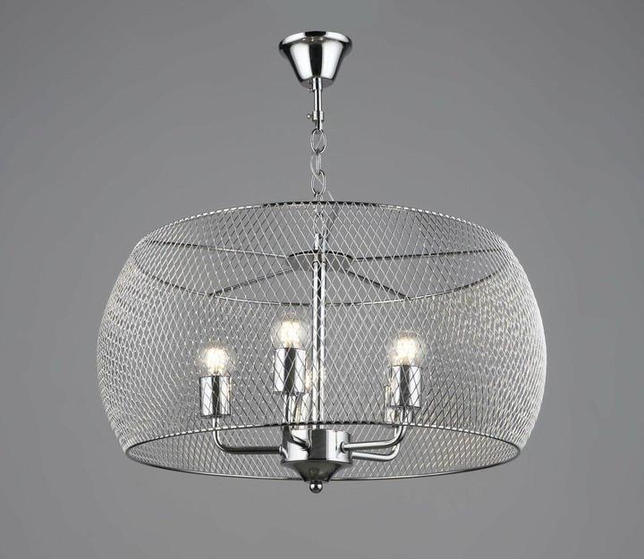 Люстра подвесная Sirius B S2456/5 CH в стиле лофт с плафоном-сеткой под пять ламп Е27 IP20 Хром (00000139562)