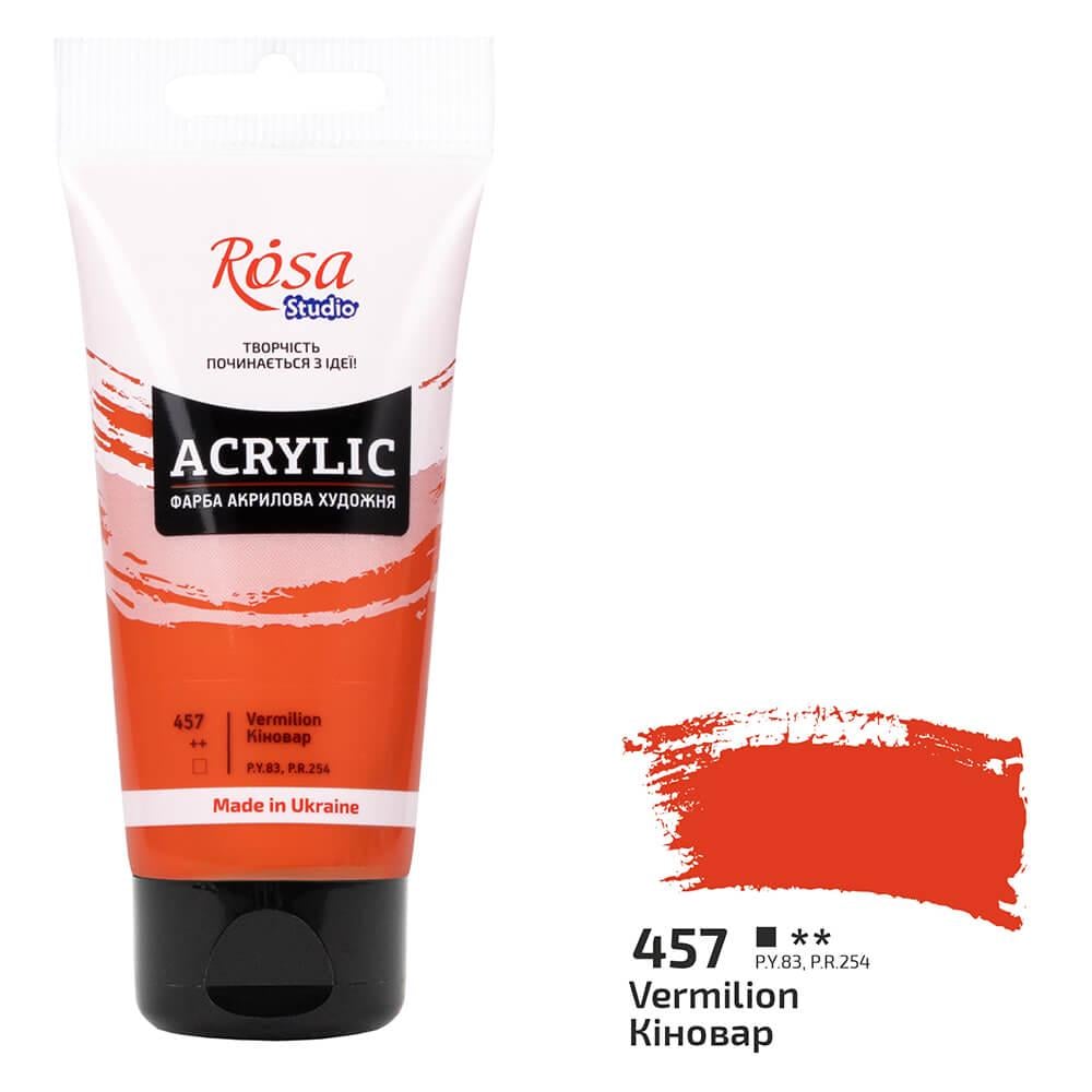 Акриловая краска Rosa Studio 457 75 мл Киноварь (32241457) - фото 1 Акриловая краска Rosa Studio 457 75 мл Киноварь (32241457) - фото 1