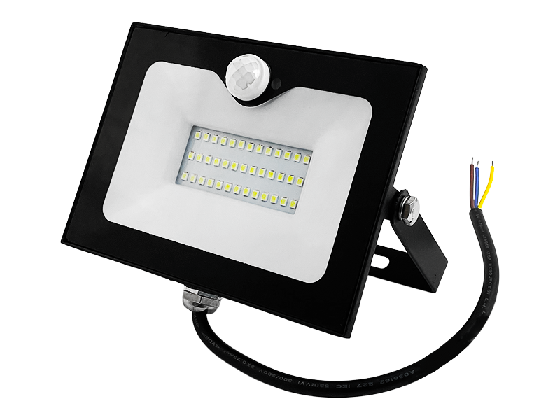 Прожектор світлодіодний Lemanso LMPS56 з датчиком руху 50W 3000Lm 6500K IP65 (7231)
