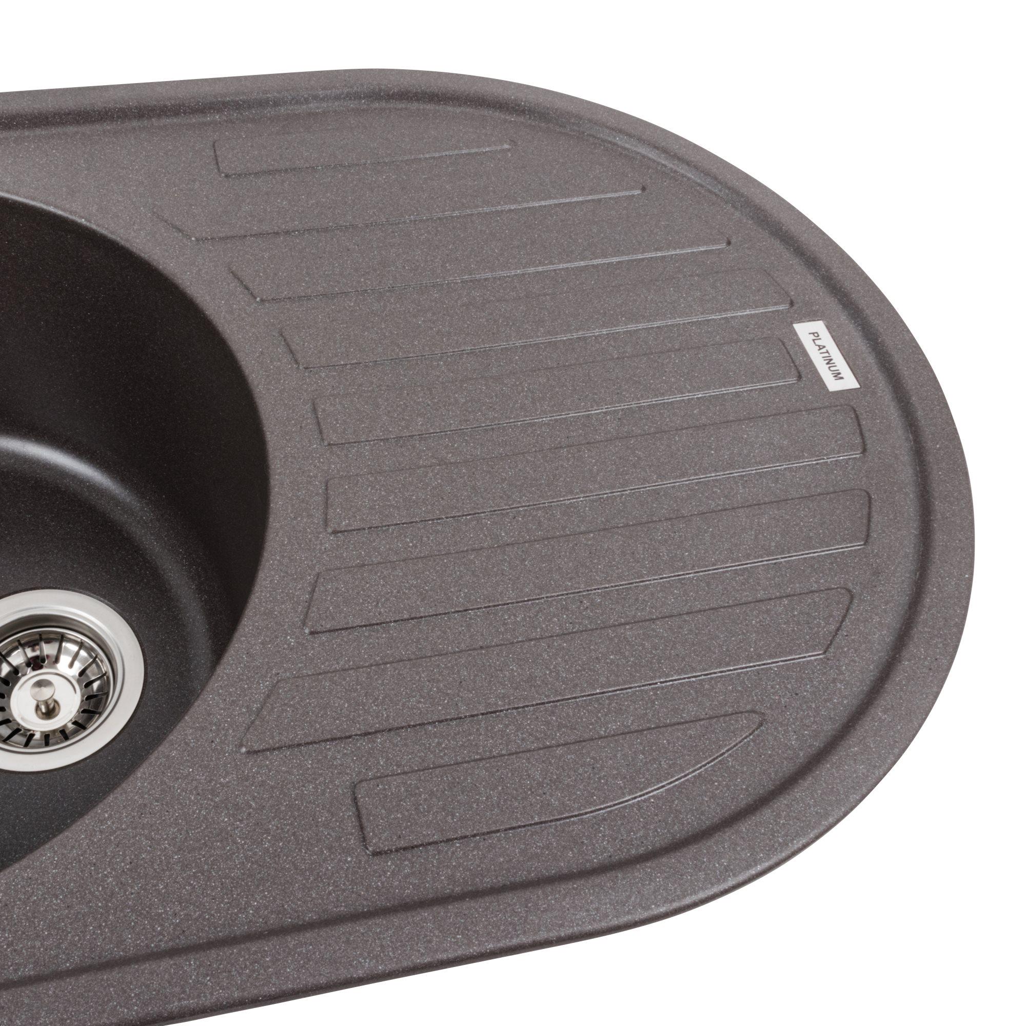 Мийка гранітна для кухні Platinum 7750 LIRA матова Гренадін - фото 3 Мийка гранітна для кухні Platinum 7750 LIRA матова Гренадін - фото 3