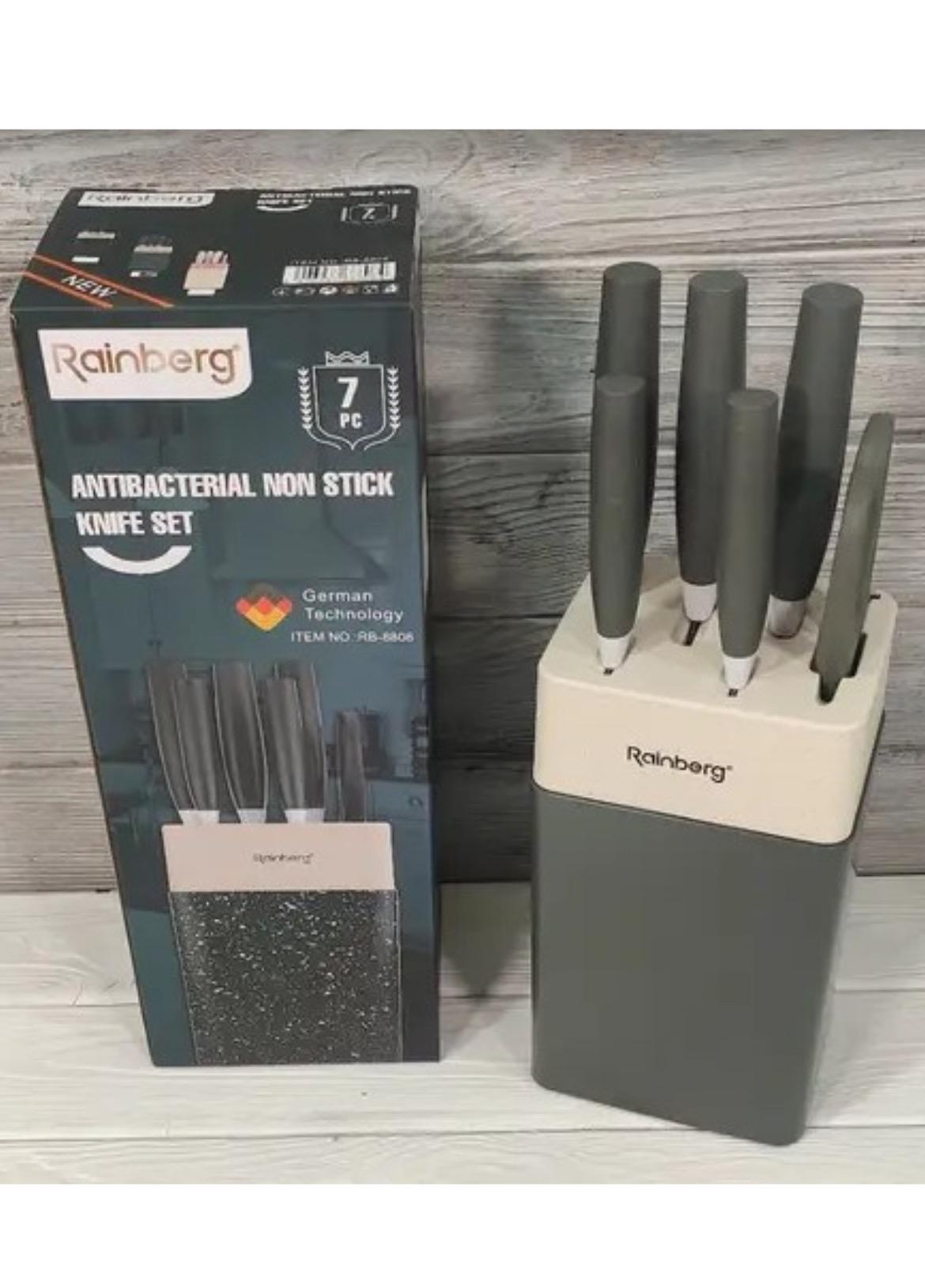 Набор кухонных ножей Rainberg RB8808 Черный (8808А)