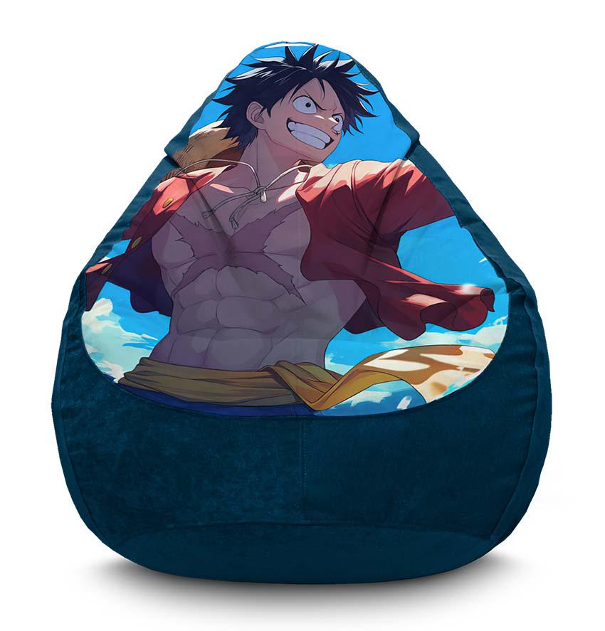 Кресло-мешок iPuff Bold Luffy One Piece флок XXL 90х125 см Синий (116916-1) Кресло-мешок iPuff Bold Luffy One Piece флок XXL 90х125 см Синий (116916-1)