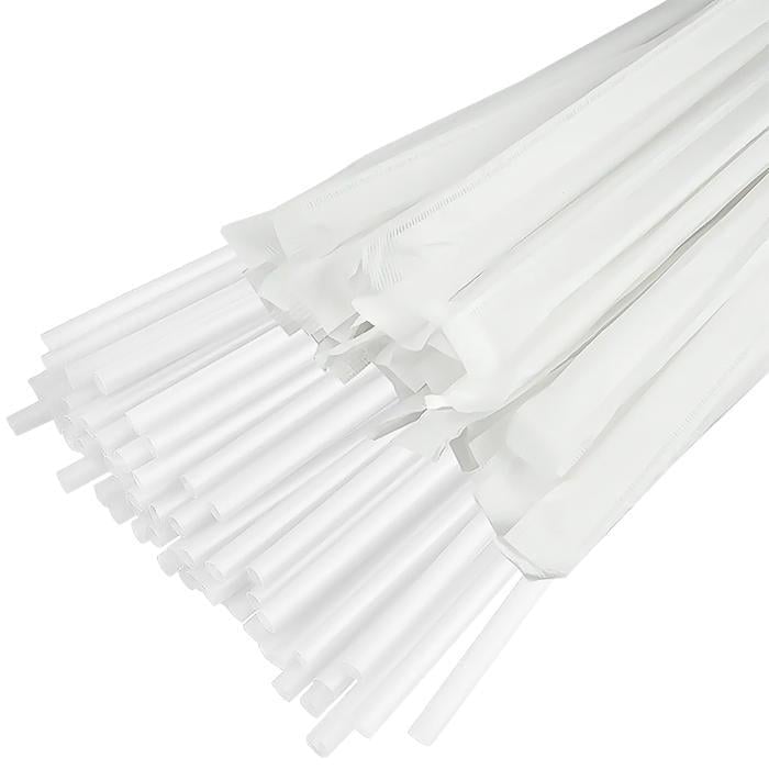 Соломка в индивидуальной упаковке d5 210 мм 6х200 шт. Белый (0886)