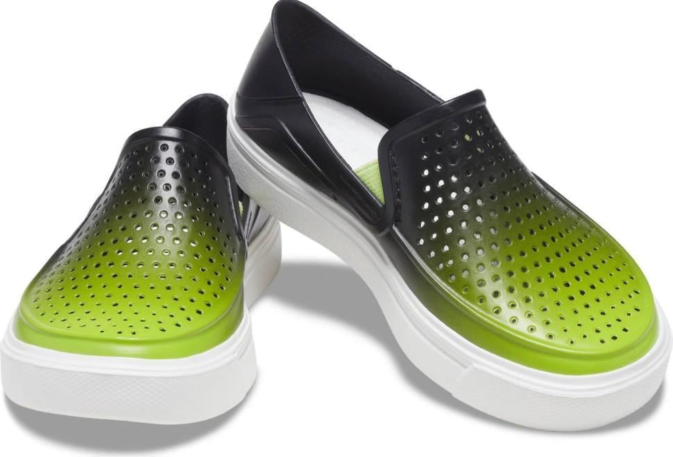 Крокси-сабо дитячі Crocs Citilane Roka Graphic Black Lime Punch р. 29/30 Лайм (19006)