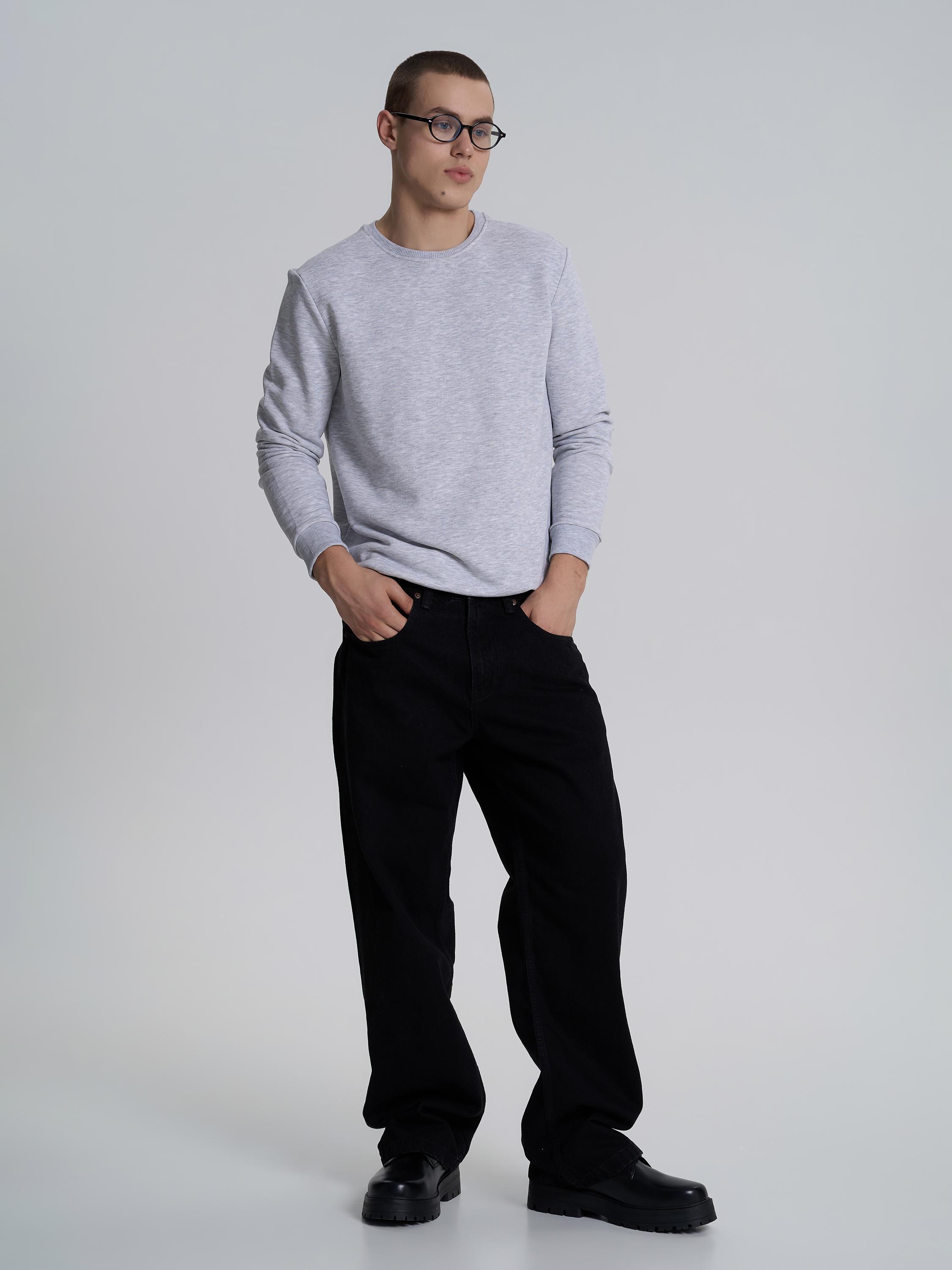 Свитшот мужской базовый ROZA 210542 M Меланж (4824005724008) - фото 6