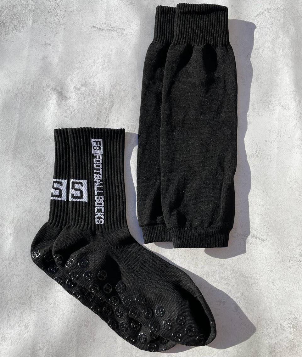 Комплект футбольные тренировочные носки FootballSocks и гетры обрезки без носка р. 39-43 Черный (2728452477)