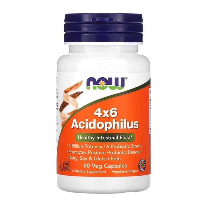 Пробиотики NOW 4x6 Acidophilus 60 капс. (08309-01)