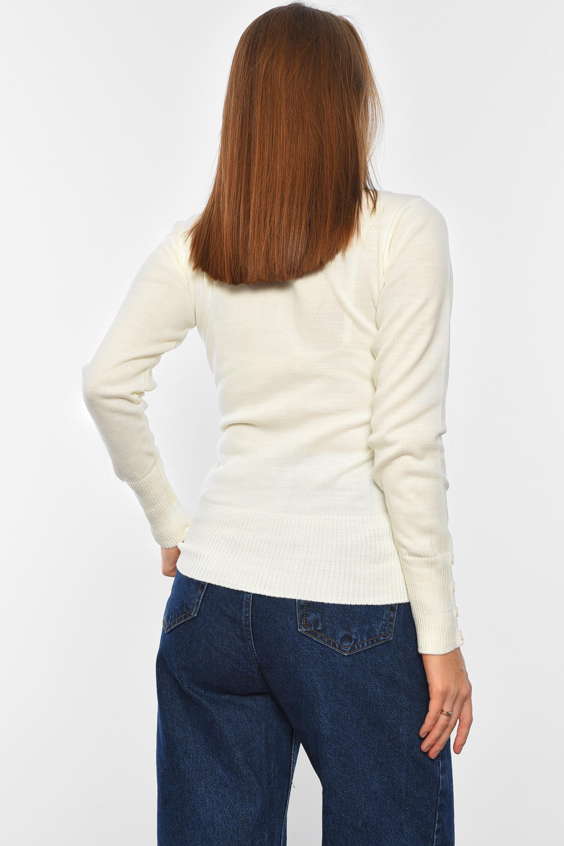 Гольф жіночий однотонний XL-S Білий (194574) - фото 3