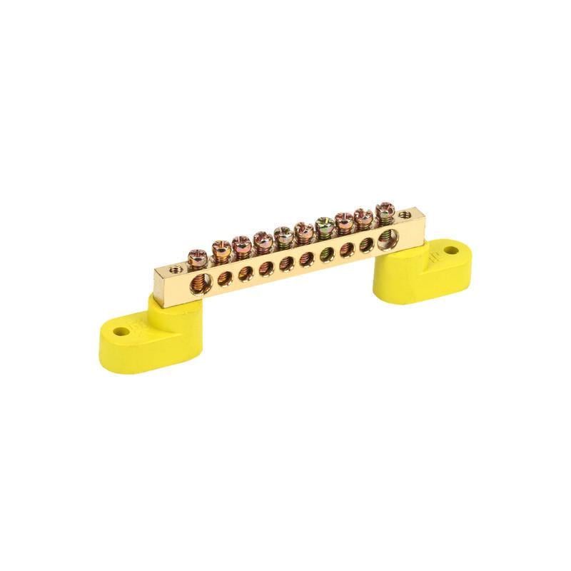 Шина заземления УЭК ШНЫ-6х9-10-У2-Ж 10 отверстий 6x9 мм медь на двух угловых изоляторах (YNN10-69-10C2-K05) Шина заземления УЭК ШНЫ-6х9-10-У2-Ж 10 отверстий 6x9 мм медь на двух угловых изоляторах (YNN10-69-10C2-K05)