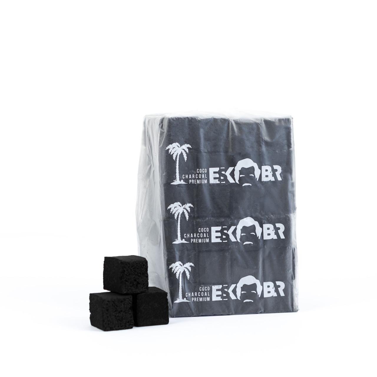Вугілля кокосове для кальяну Eskobar без запаху тривалого горіння 1 кг 72 кубики 25x25 мм (2604089328)
