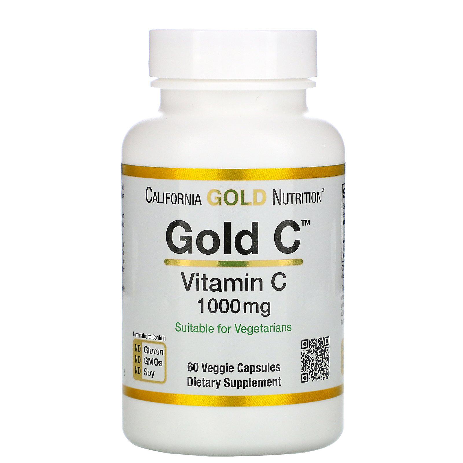 Витамин С California Gold Nutrition 1000 мг 60 капсул