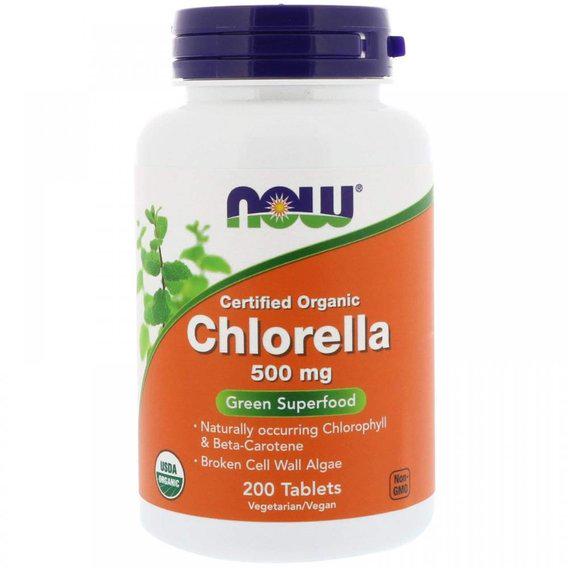 Хлорелла NOW Foods Chlorella 500 мг 200 Tabs