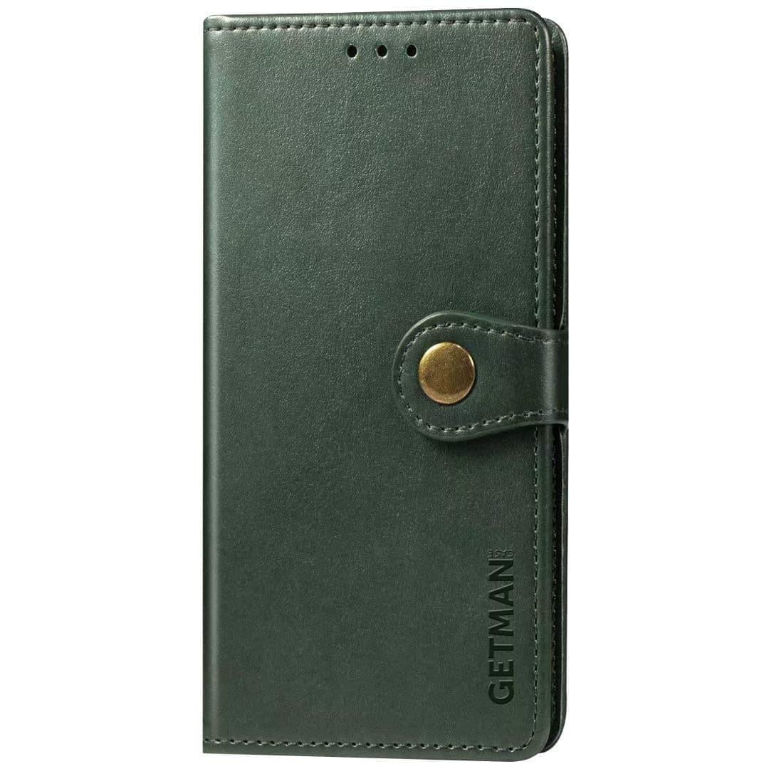 Противоударный кожаный чехол книжка GETMAN Gallant (PU) для Xiaomi Redmi 5 Plus / Redmi Note 5 (Single Camera) Зеленый