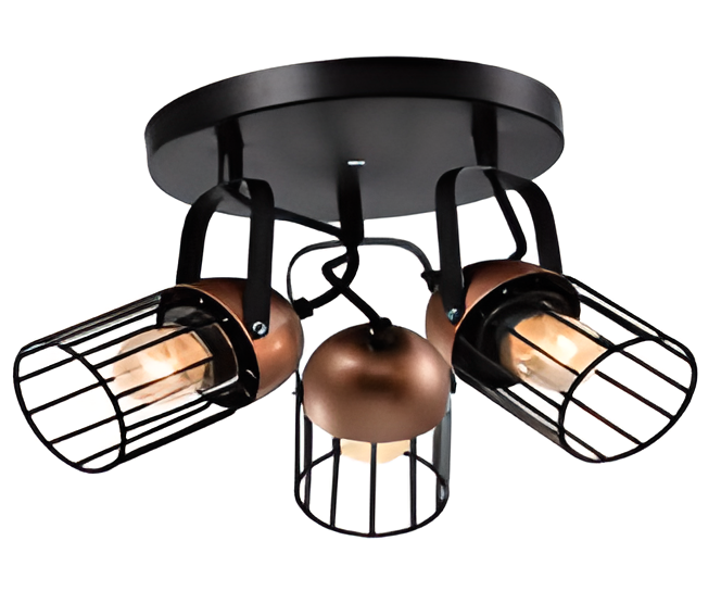 Люстра потолочная Sirius S3468-3 с тремя поворотными плафонами в стиле лофт Люстра потолочная Sirius S3468-3 с тремя поворотными плафонами в стиле лофт