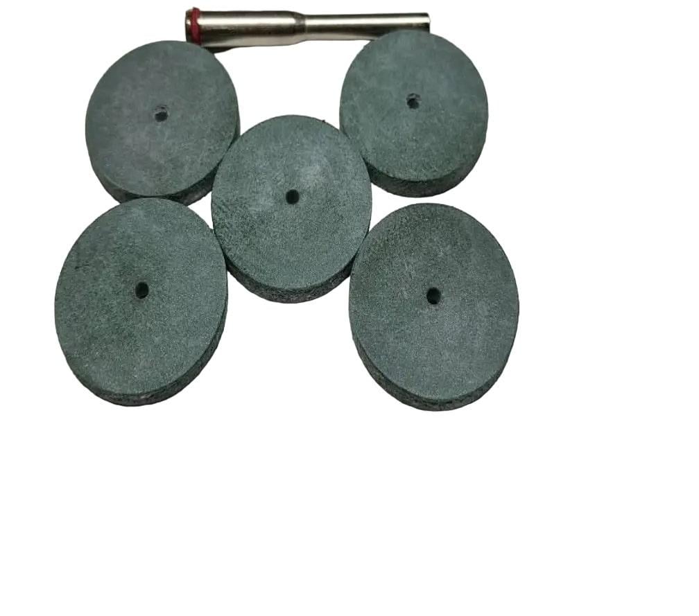 Набор кругов полировальных абразивных резиновых с держателем 5 шт. (917а)