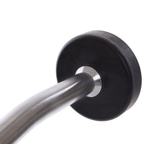 Штанга фиксированная изогнутая Rubber Coated Barbell Zelart TA-2687 5 кг Черный (58363067) - фото 4