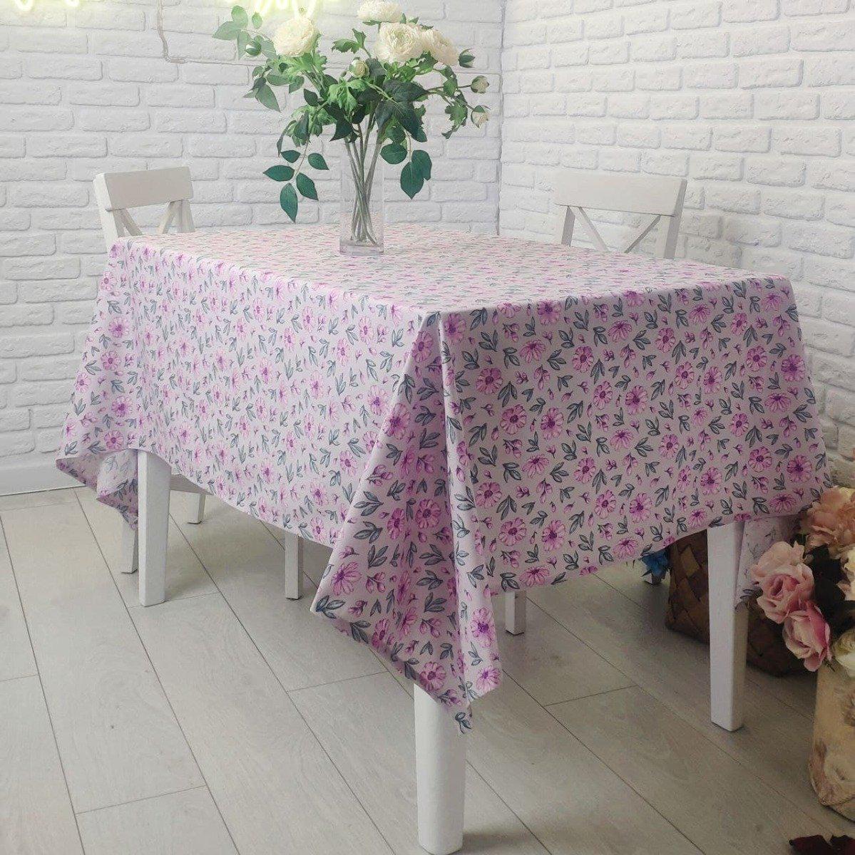 Скатертина Biltex Герань 140x200 Бузковий (141316)