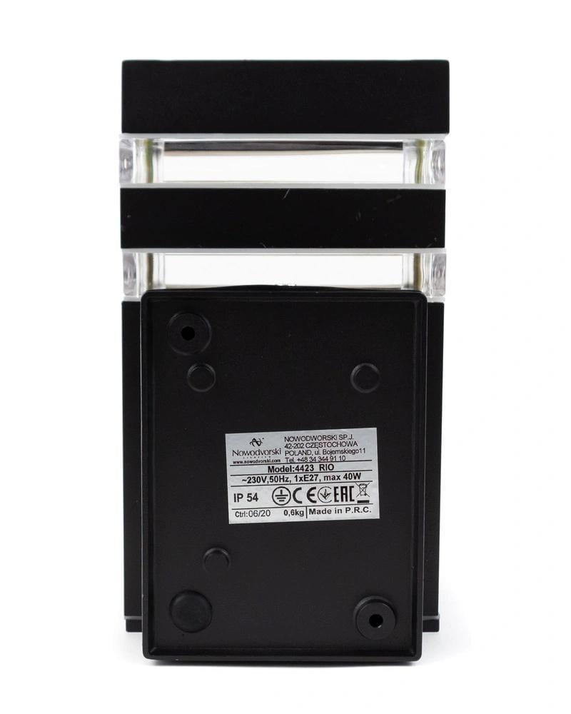 Уличный светильник Nowodvorski 4423 Rio E27 40W IP54 Черный (28688895) - фото 3 Уличный светильник Nowodvorski 4423 Rio E27 40W IP54 Черный (28688895) - фото 3