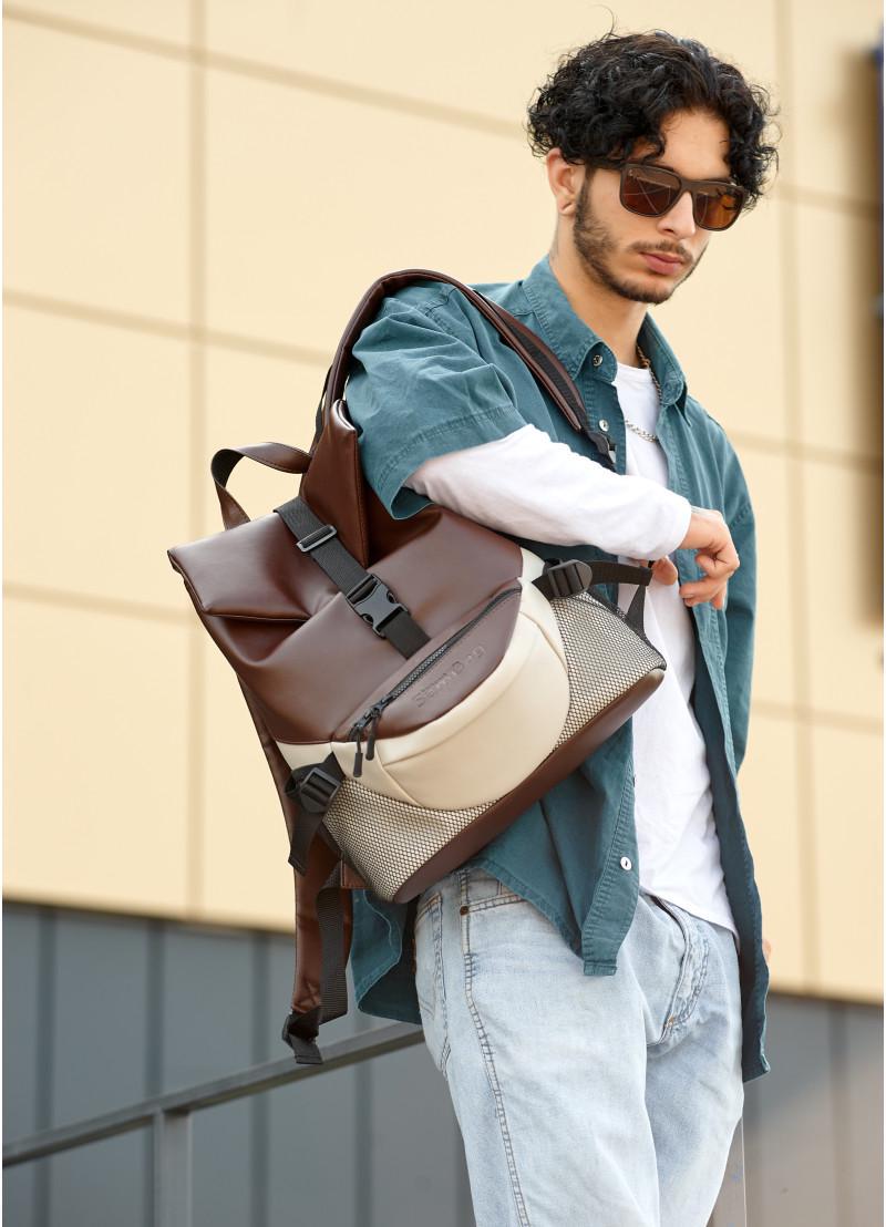 Рюкзак чоловічий Sambag Rene Double Шоколадний (15351011) - фото 6
